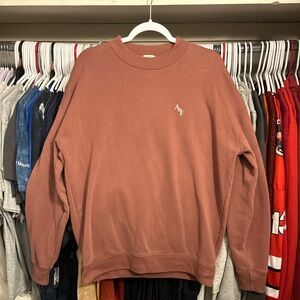 ABERCROMBIE & FITCH Peach SOFT A&F FLEECE Sweatshirt Sz L